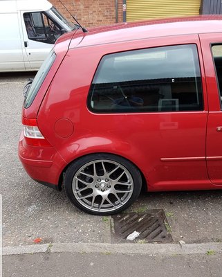 The wheel(s) I'm looking to fit to my car, currently fitted to a golf.