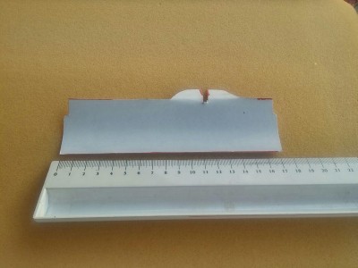 conveyor paper template - note tabs to be placed into corresponding slots under the intake