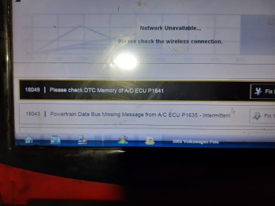 18043 Powertrain Data Bus Missing Message from A/C ECU P1635 - Intermittent