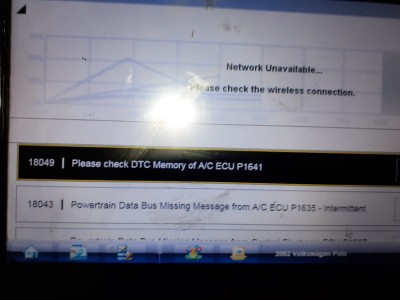 18049 Please check DTC Memory of A/C ECU P1641