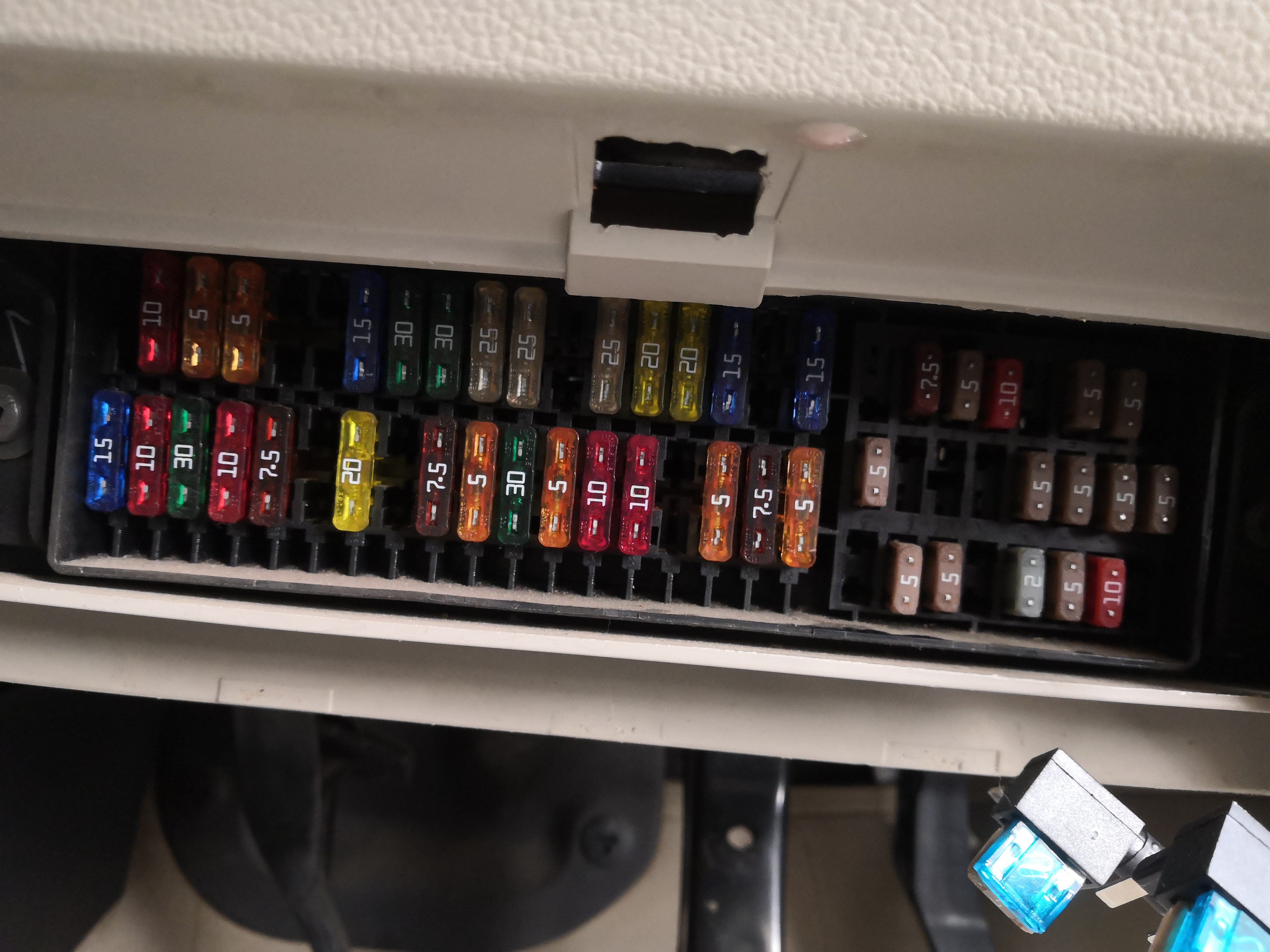 after removing fuse tap cables..